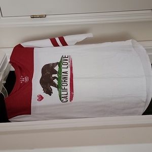 California Love state flag 3/4 length shirt size xl